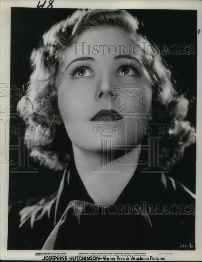 1934 Press Photo Josephne Hutchinson Actress - cvp24221 - Historic Images