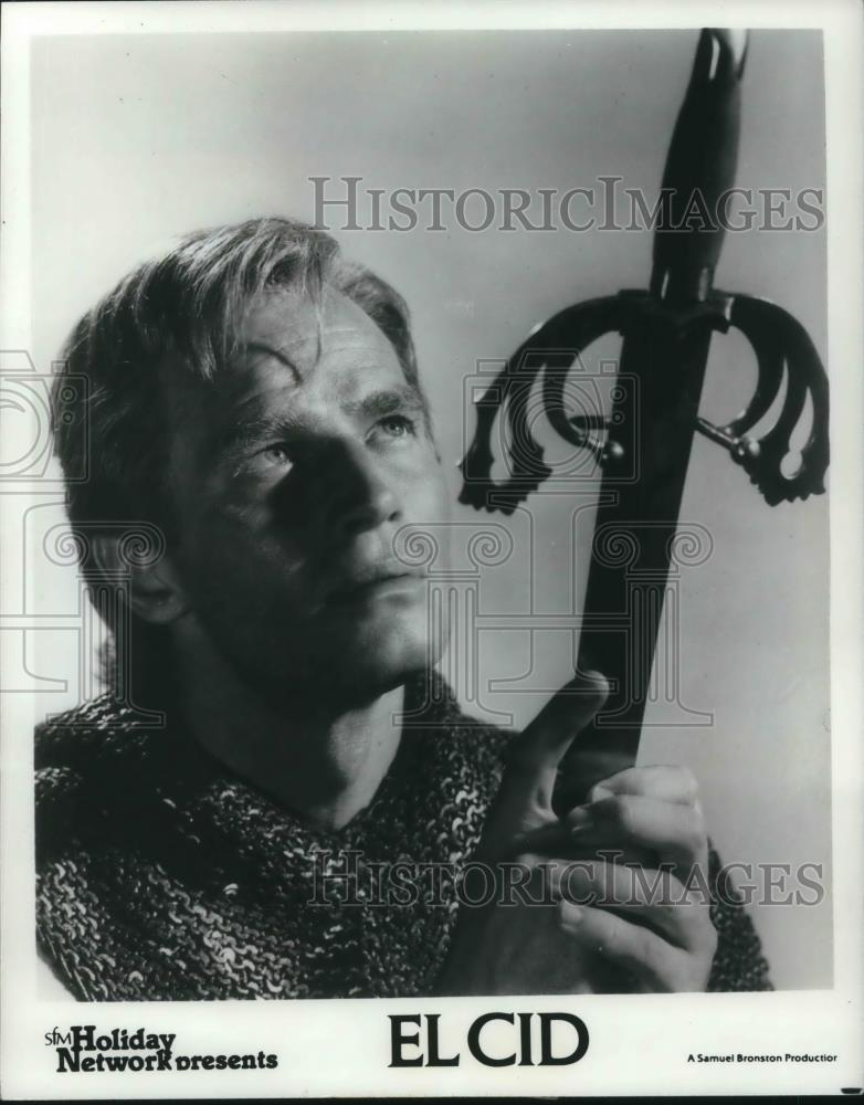 1961 Press Photo Charlton Heston in El Cid - cvp21327 - Historic Images