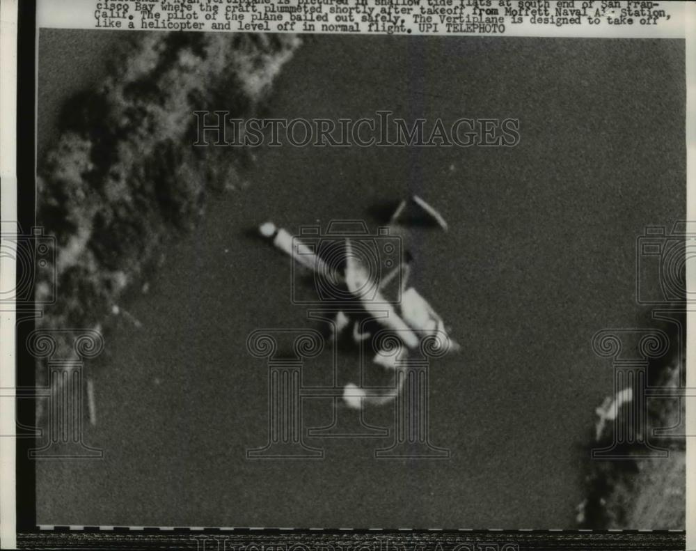 1960 Press Photo South end of San Francisco Bay where the craft plummeted - Historic Images