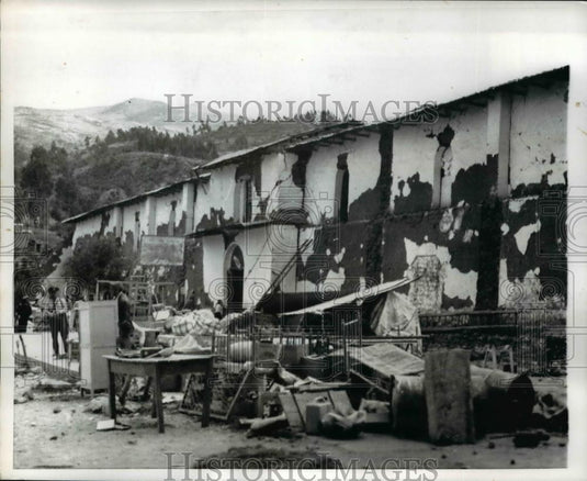 1970 Press Photo Huaraz, Peru-One of the few buildings left standing - Historic Images