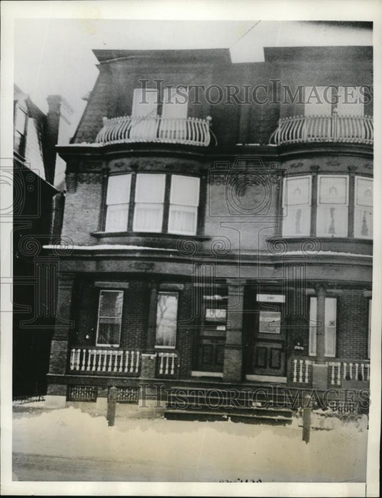 1934 Press Photo House in Camden N.J. where Penns Grove Robbert were caught - Historic Images