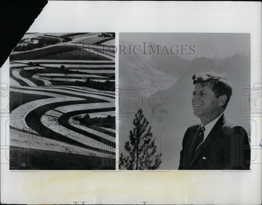 1964 Press Photo John F. Kennedy in "America The Beautiful" - Historic Images