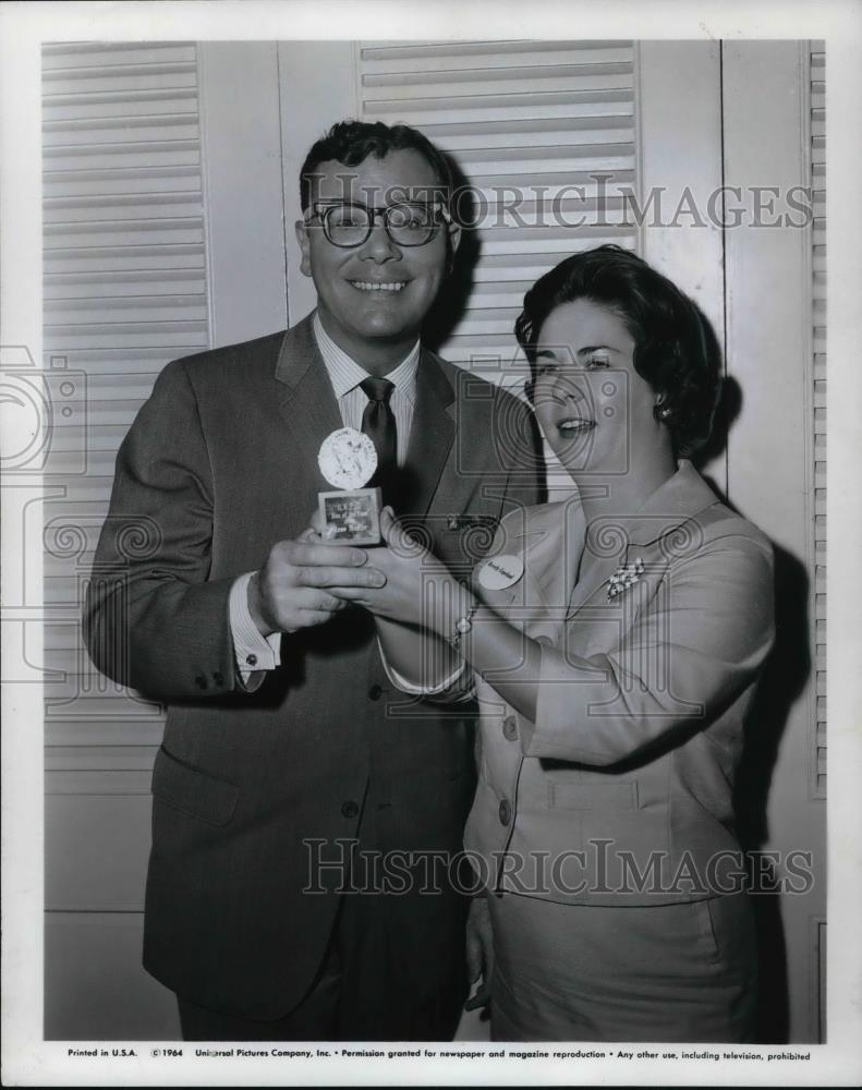 1966 Press Photo Film producer Ross Hunter with Beverly Copeland - cvp25456 - Historic Images