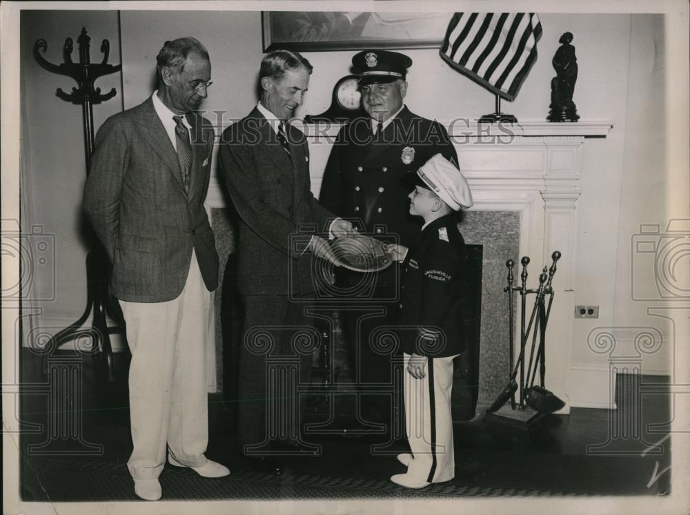 1936 Press Photo EC Bond, M MacIntyre, Sgt H Gordon, JJ Jenkins of AAA - Historic Images