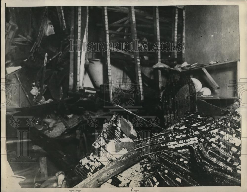 1930 Press Photo The Pontiac Hotel wreckage by a boiler explosion - Historic Images