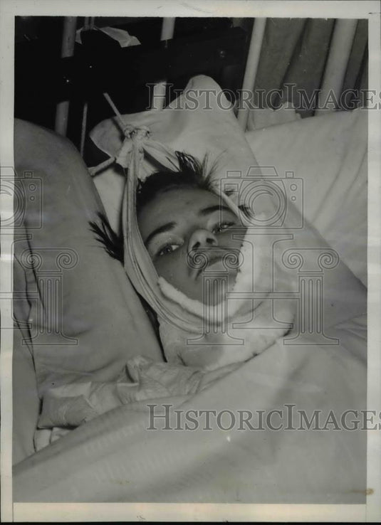 1938 Press Photo Closon Smoot Broke Neck During Sandlot Football Scrimmage - Historic Images