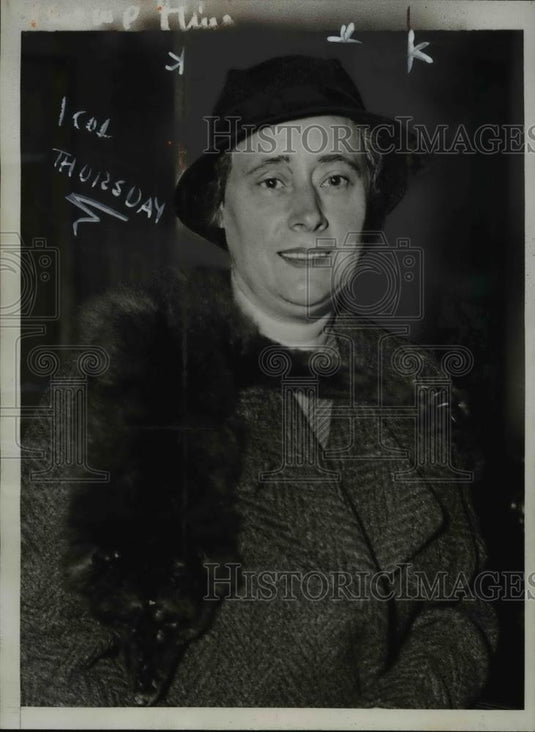 1934 Press Photo CM Van Asch Van Wyck of Doorn Holland Christian Women's Org - Historic Images