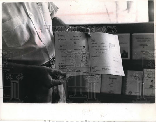 Press Photo Book in Indian tongue, one of many projects of Summer Institute - Historic Images