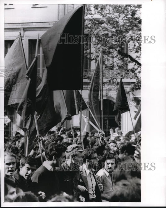 1968 Press Photo The student demonstrations in opposition to Gaullist government - Historic Images