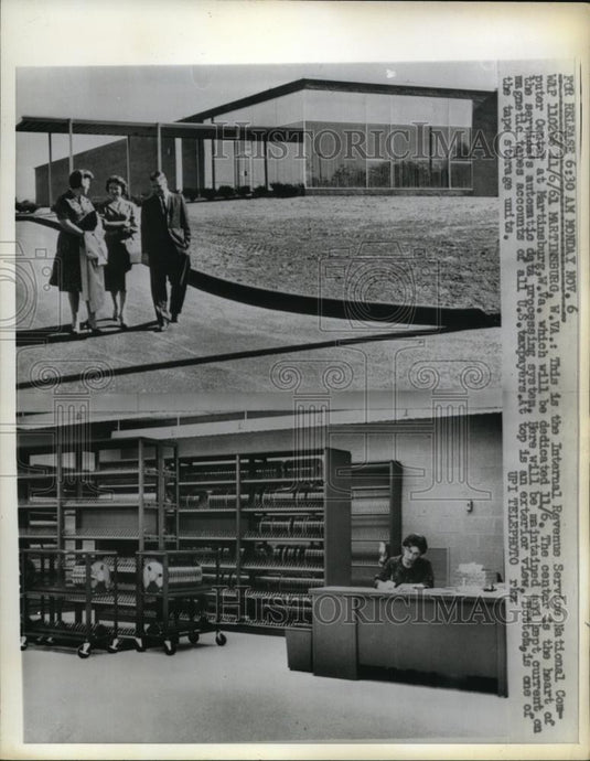 1961 Press Photo Internal Revenue Service National Computer Center - Historic Images