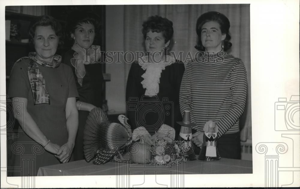 Press Photo Mrs Joseph Borosh, Mrs Raymond Palascak, Mrs Wm Caine & Mrs Reilly - Historic Images