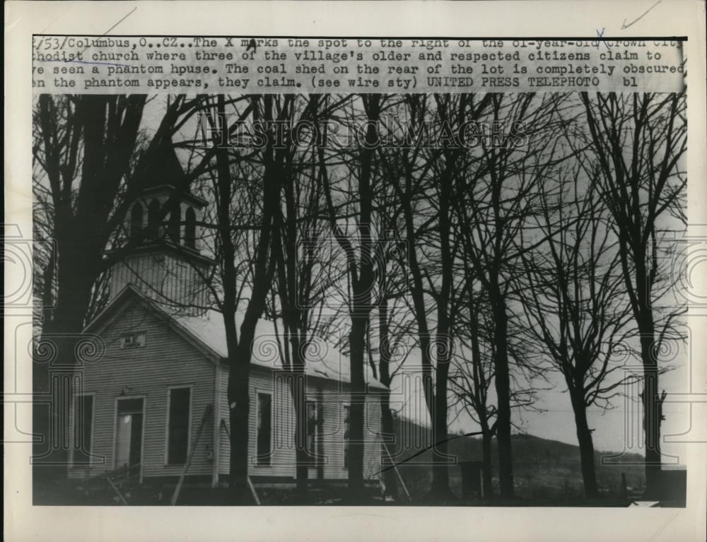 1953 Press Photo Methodist Church where of the village older and respected - Historic Images