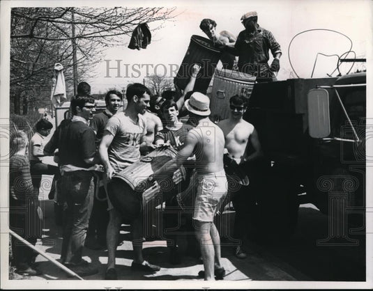 Undated Press Photo Members Cleveland State U' Chapter Tan Kappa Epsilon Fraternity - Historic Images