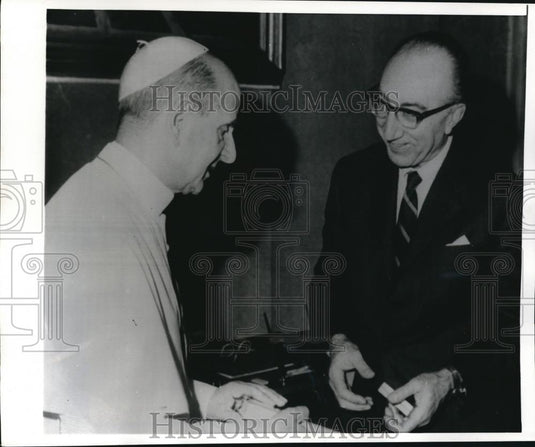 1970 Press Photo Vatican City Michael E Dobakey Houston Texas Pope Paul VI - Historic Images