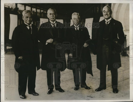1933 Press Photo Count Uchida, Viscount K Ishli, Eigo Fukai, J Kadano - Historic Images