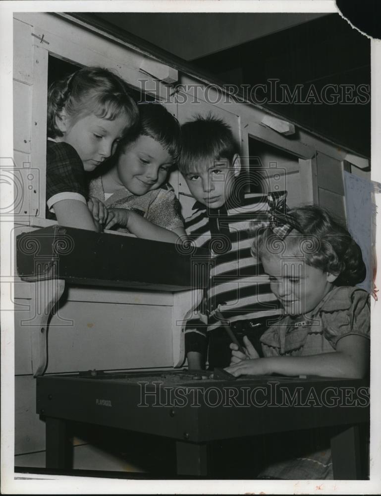 1952 Press Photo K Ashley, C Davis, P Fantini, C McDuffee Cleveland kids - Historic Images