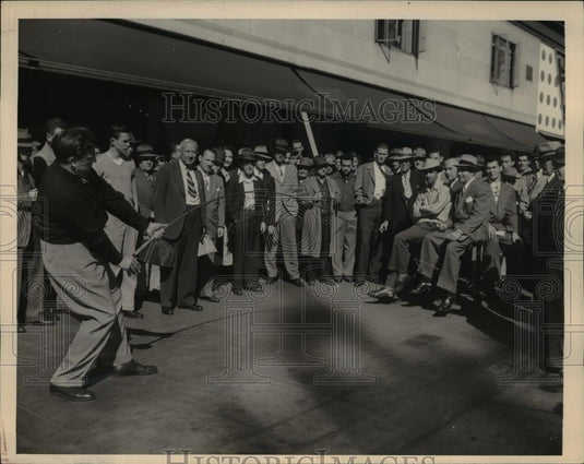 1948 Press Photo Marvin K Hedge Internationally Fly Casting Champion - Historic Images