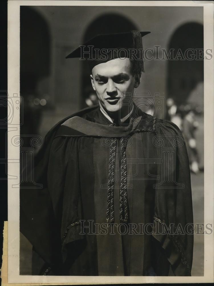1931 Press Photo Franklin H. Wolf at Commencement at University of Pennsylvania - Historic Images