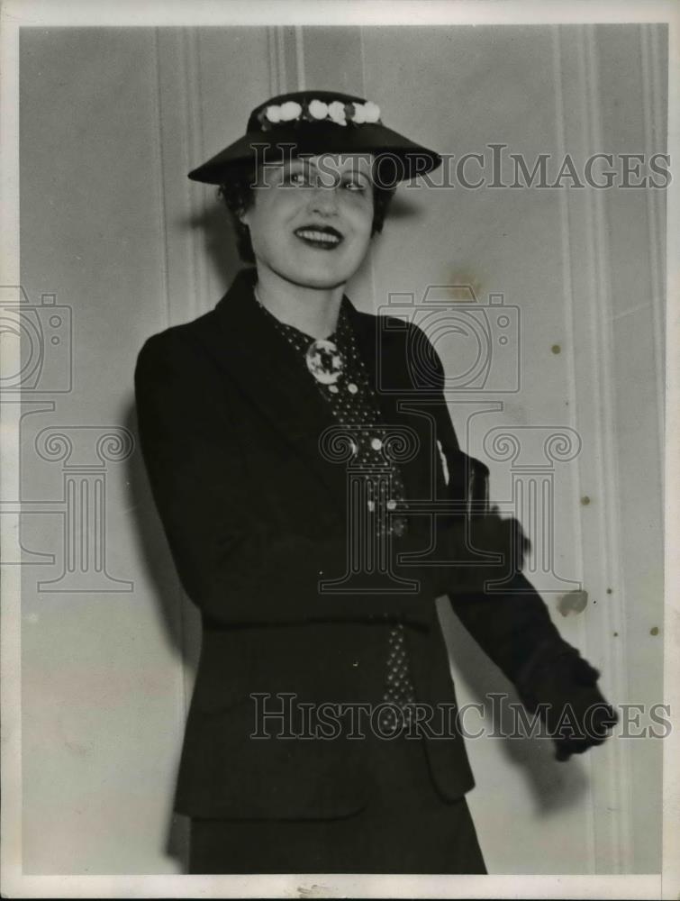 1937 Press Photo Helen Blakeslee, Wife of Dr. Blakeslee - Historic Images