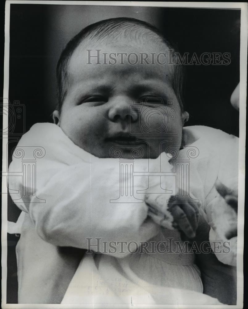 1968 Press Photo Newborn Baby Crown Prince Frederik of Denmark - Historic Images