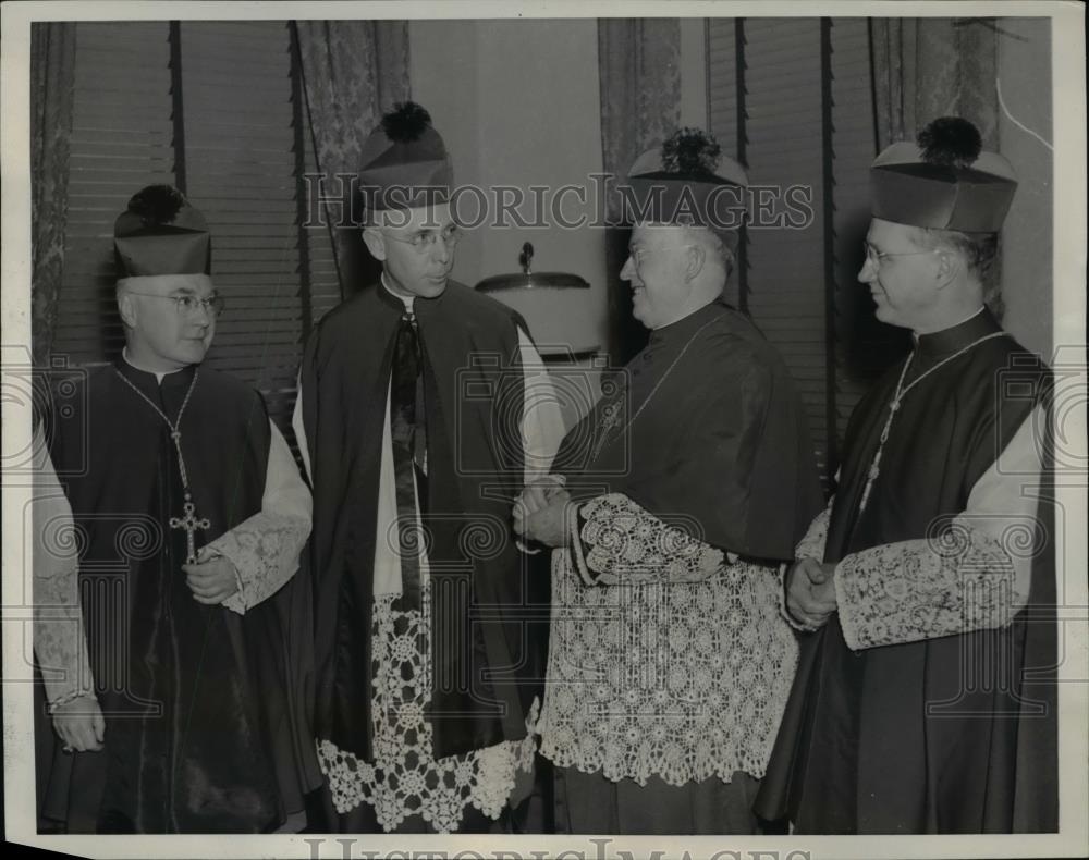 1940 Press Photo Ecclesiastical Leaders at BIshop&#39;s Consecration ar Notre Dame - Historic Images
