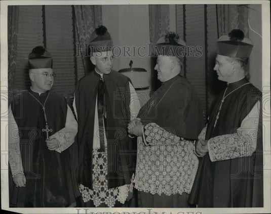 1940 Press Photo Ecclesiastical Leaders at BIshop's Consecration ar Notre Dame - Historic Images