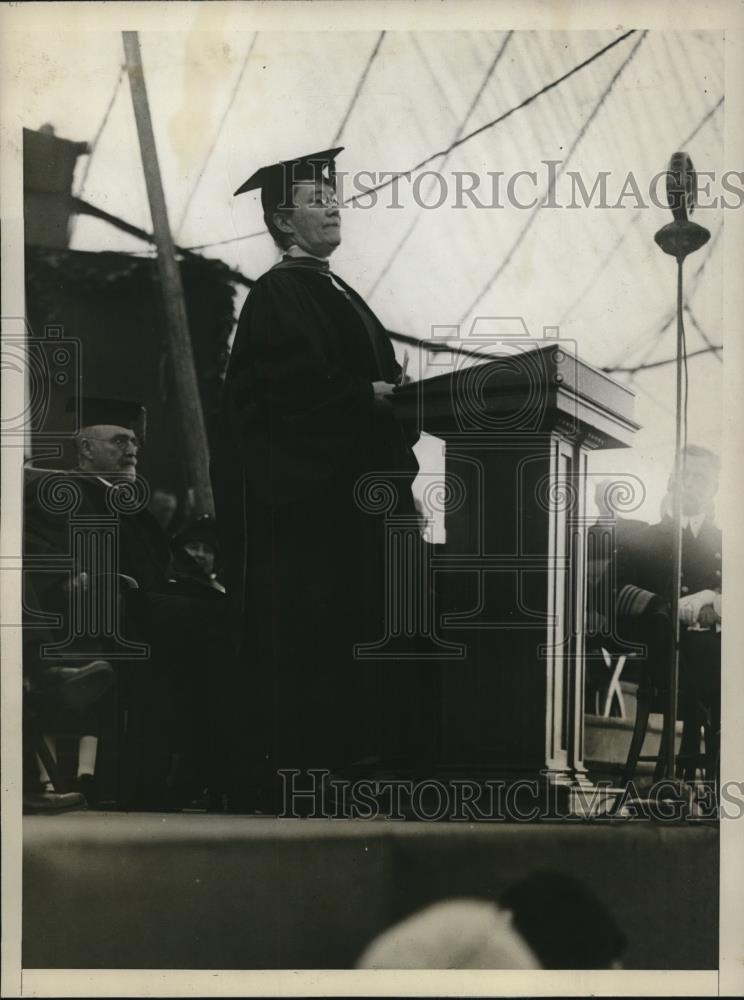 1927 Press Photo University Heights NYC Dr Mary Wooley Pres Mt Holyoke College - Historic Images