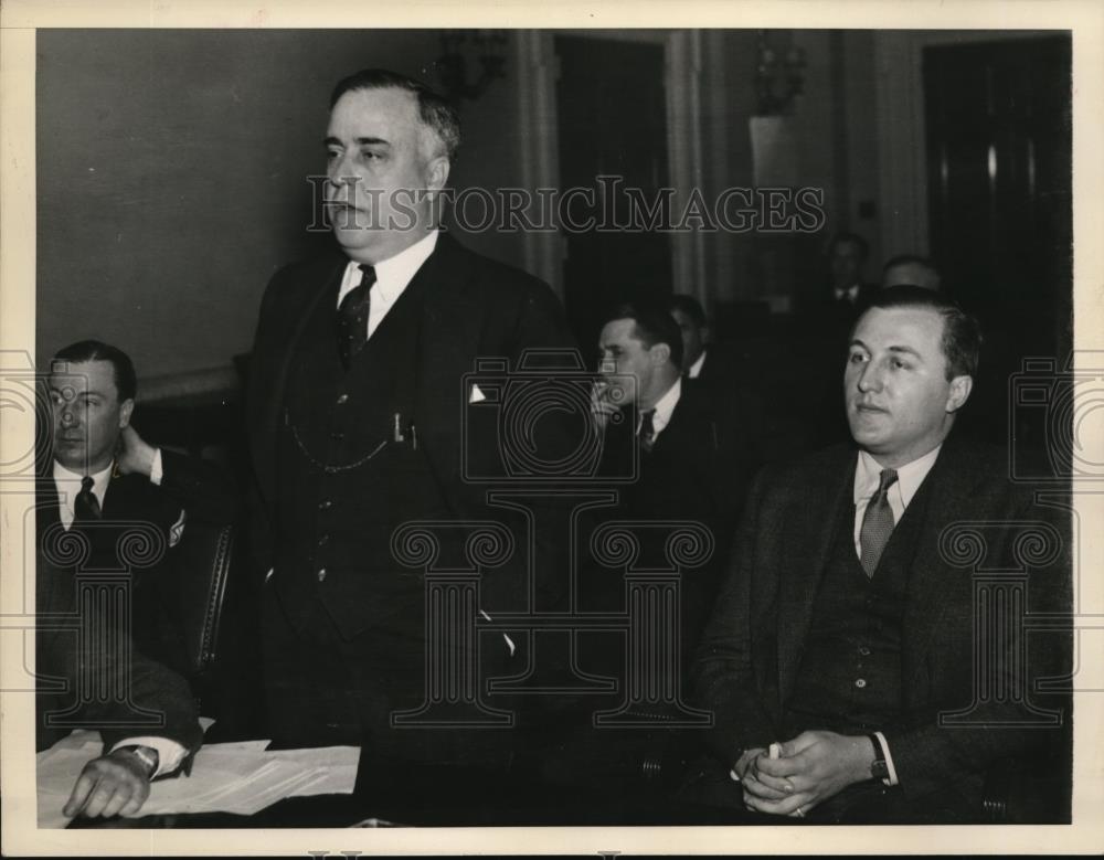 1936 Press Photo Washington DC Frank C Walthrop and his attorney Elisha Hanson - Historic Images