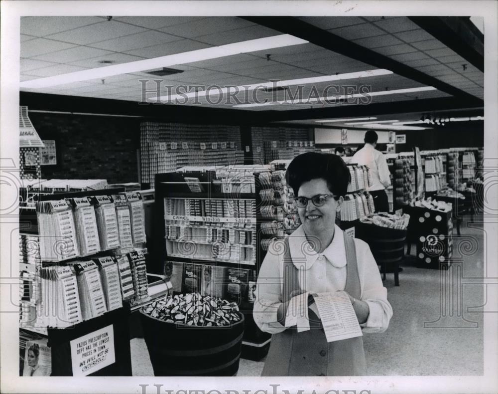 Undated Press Photo Mary Roth, head cashier - Historic Images