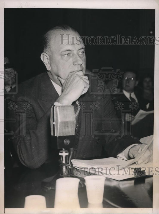 1940 Press Photo Emil Schram Reconstruction Finance Corporation in Washington - Historic Images