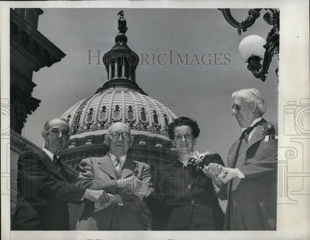 1946 Press Photo William Burgin, John Folger, Robert Boughton, Jane Pratt, Hoey - Historic Images