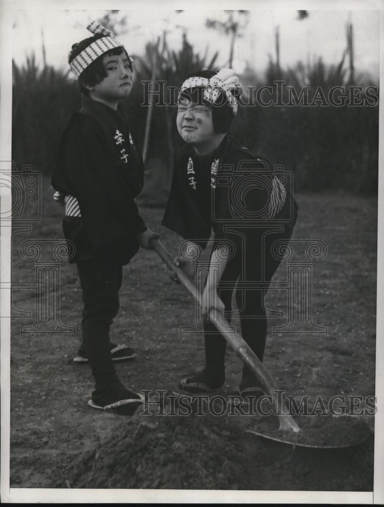 1933 Press Photo Japan United States Cherry Blossom Michiko Mawasaki Naoko - Historic Images