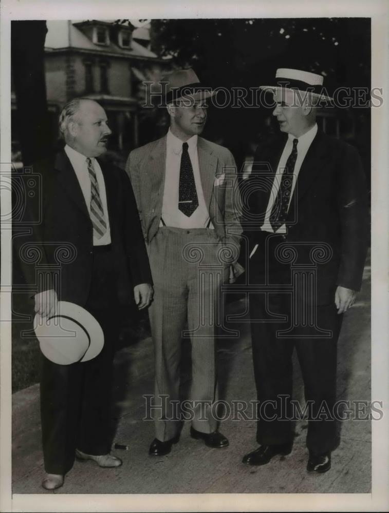 1937 Press Photo John Owens, Leo Pressman and Philip Murray - Historic Images