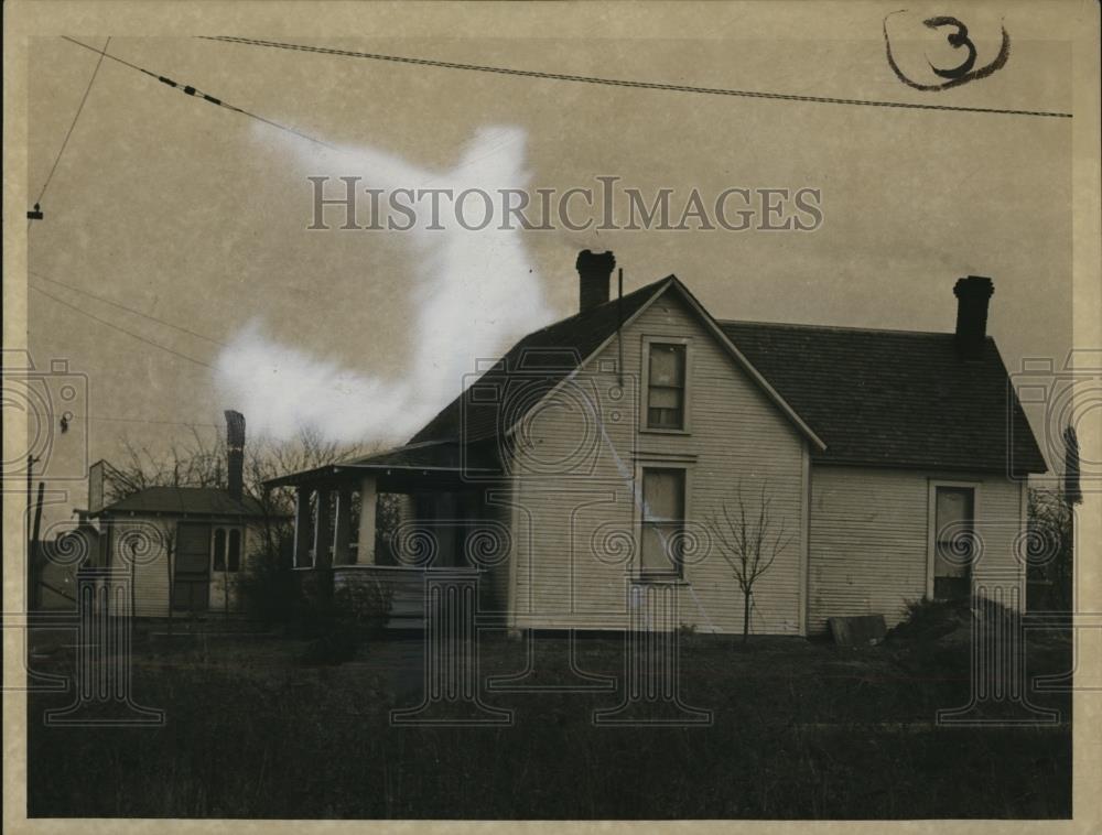 1938 Press Photo Home of Ben Lacer where Tommy Chapman was born - Historic Images