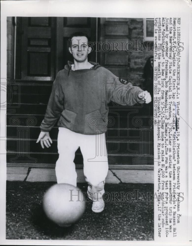 1957 Press Photo Victor Regan Princeton University freshman - Historic Images