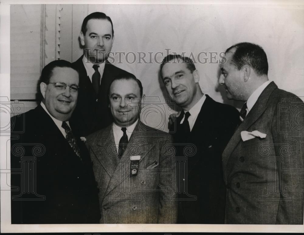 1938 Press Photo Prominent railway and airline executives in St. Paul, Minn. - Historic Images