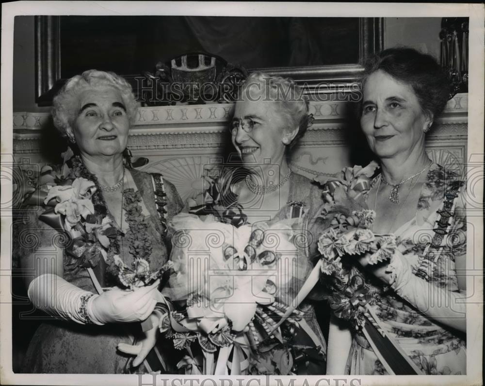 1950 Press Photo Mrs Roscoe O&#39;Bryne, Mrs James Patton &amp; Mrs Edwin Lammers - Historic Images