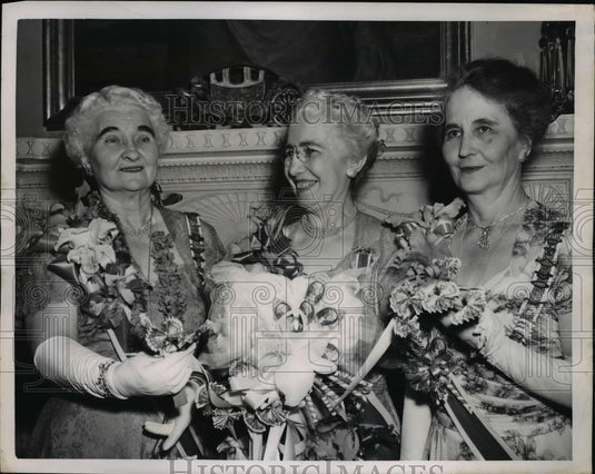 1950 Press Photo Mrs Roscoe O'Bryne, Mrs James Patton & Mrs Edwin Lammers - Historic Images