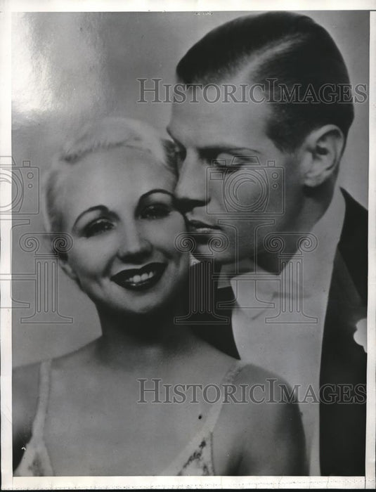 1935 Press Photo Gary Leon with Marcia Mace - Historic Images