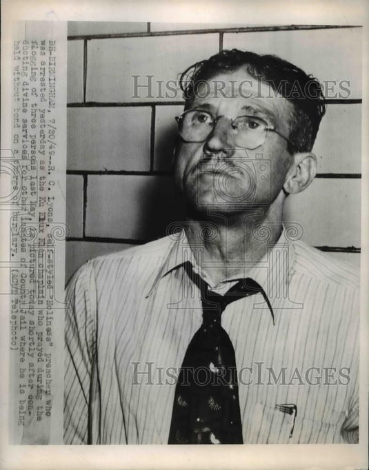 1949 Press Photo R.C. Lyons, Self-styled "Holiness" Preacher - Historic Images