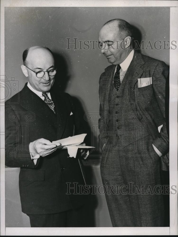 1937 Press Photo T.M. Girdler and Burgoyne Hamilton at Manufacturers Convention - Historic Images