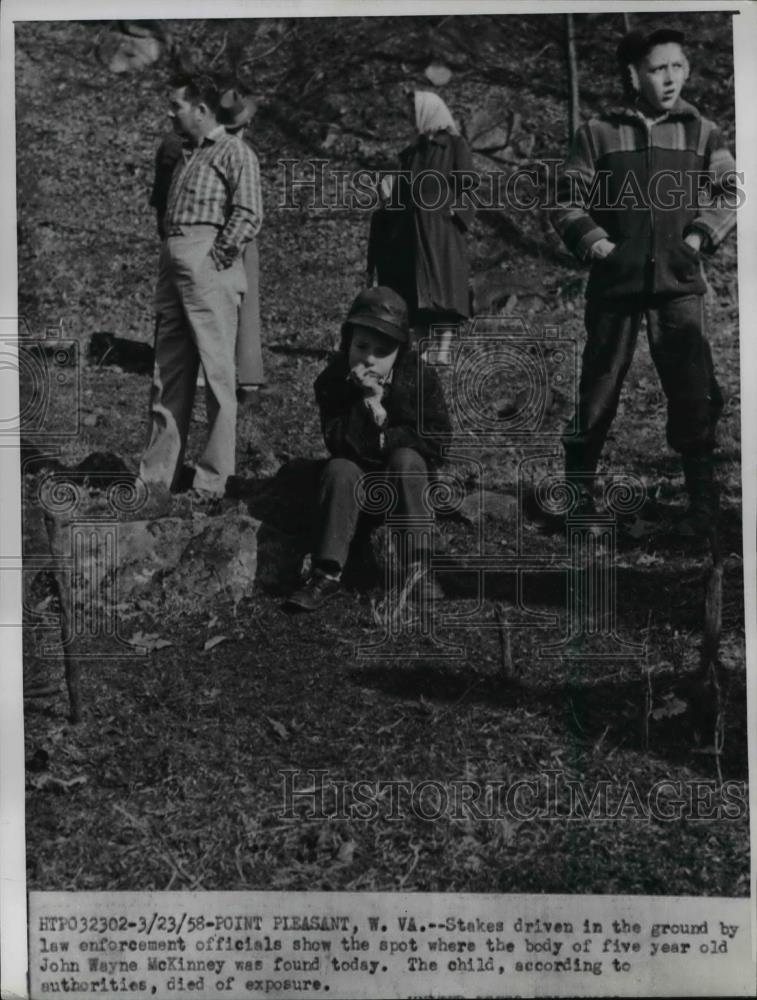 1958 Press Photo Point Pleasant W Va  John W McKinney death site - Historic Images