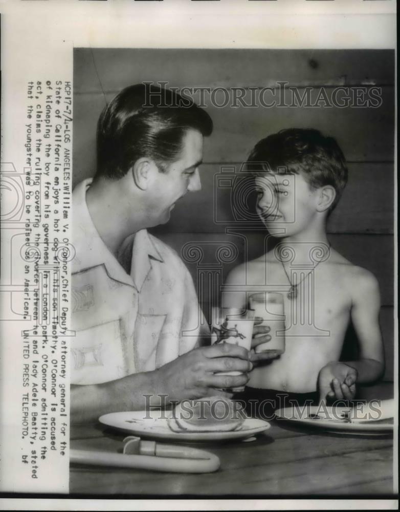 1954 Press Photo Chief Deputy attorney general for California William O&#39; Connor - Historic Images