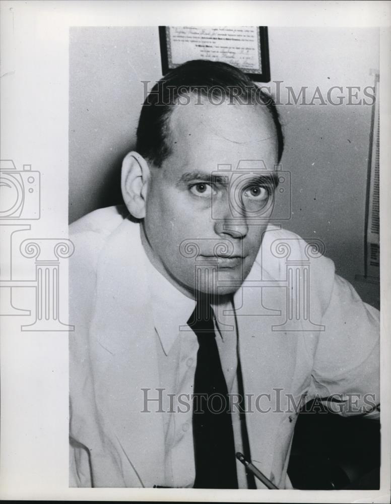 1958 Press Photo Dr Eugene A Stand Prof of Medicine at Duke University - Historic Images