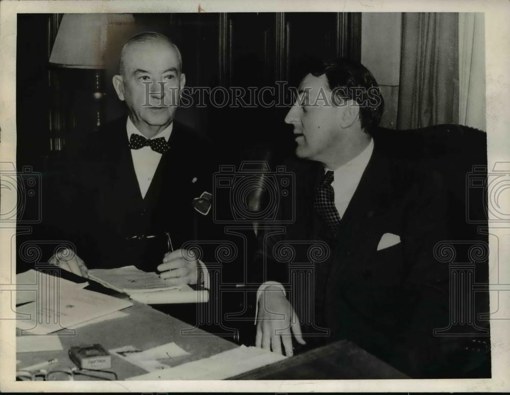 1941 Press Photo Lt Gov Charles Poletti & Mag Gen John O'Ryan - Historic Images