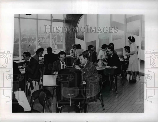 1963 Press Photo Headquarters canteen of European Economic Community Brussels - Historic Images