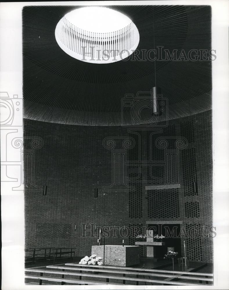 1964 Press Photo Interior of the St.John Capistran Church in Munich - Historic Images