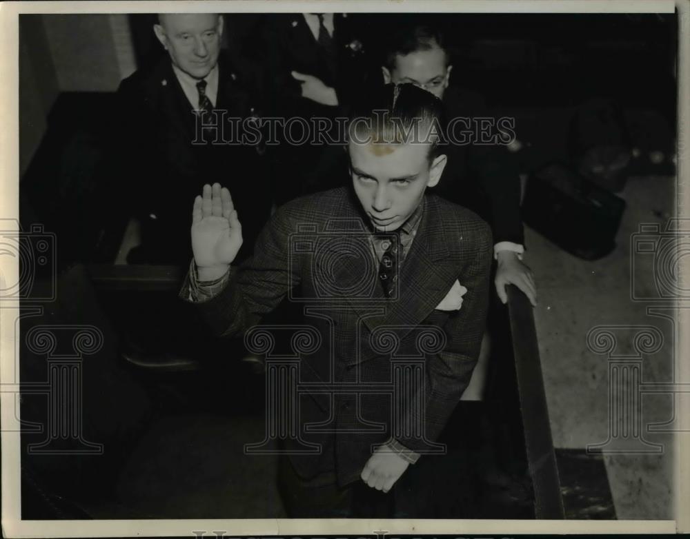 1938 Press Photo Chicago Ill Theodore Danielsen Jr 16 on trial for mom&#39;s murder - Historic Images