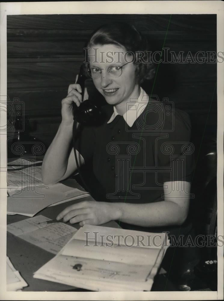 1939 Press Photo Dorothy Matthiesen, secretary to Urbane Prince Serge Obolensky - Historic Images