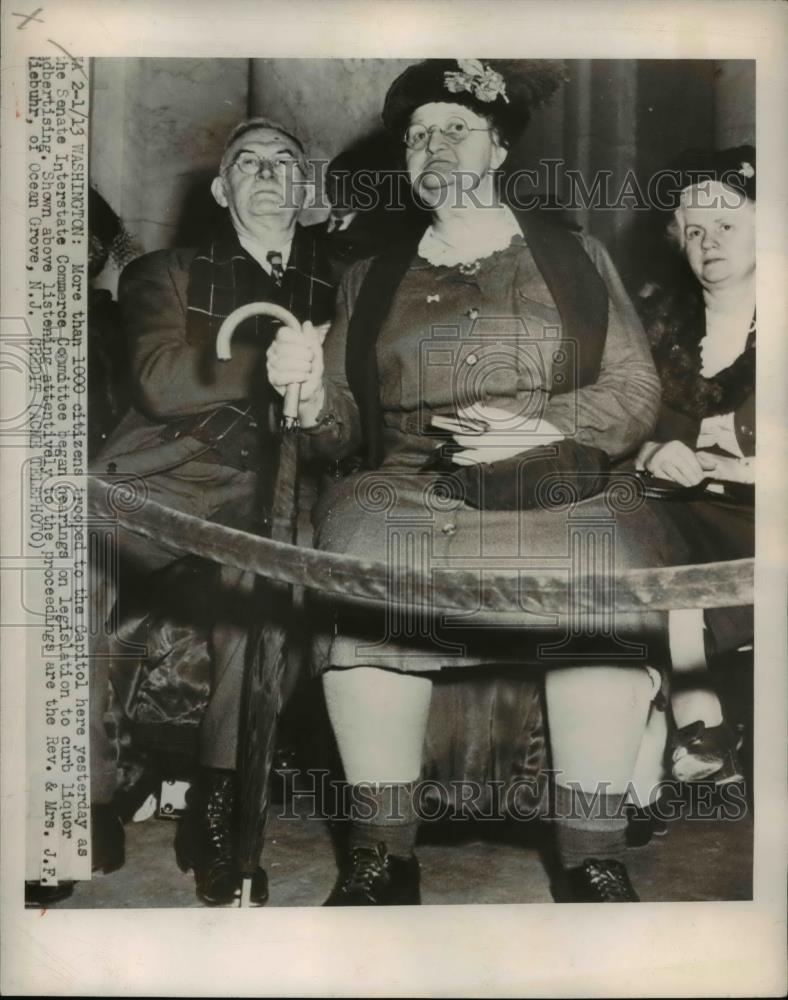 1950 Press Photo Washington Listening to the Interstate Commerce Committee - Historic Images